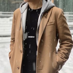 Massimo Dutti Men’s Camel Coat / Wool Cashmere Overcoat